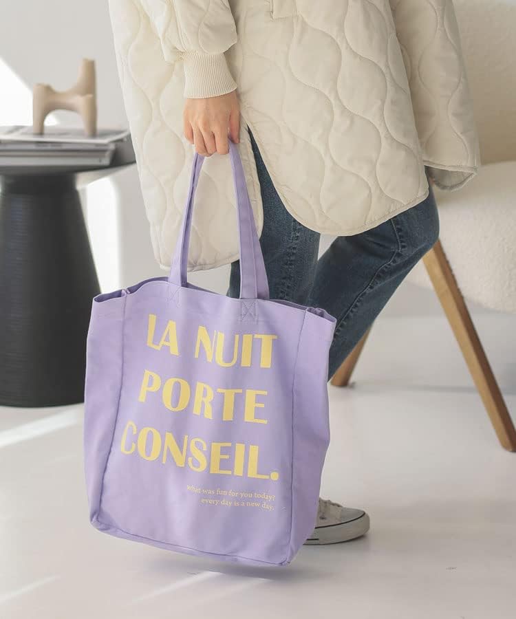 [DONOBAN] レディース バッグ トートバッグ エコバッグ 大きめ 大容量 うちわ オタ活 推し活 A4 無地 ロゴ カラーキャンバス ラージトート 推し活トートバッグ