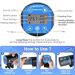 Lukovee Automatic Fish Feeder,New Generation Feeding Time Display USB Rechargeable Timer Moisture-Proof Aquarium or Fish Tank Food Dispenser with 200ML Large Capacity for Vacation Weekend Holiday,Blue - Image 5