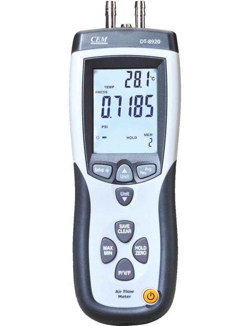 CEM Pitot Tube Anemometer Plus Differential Manometer DT-8920-image-4