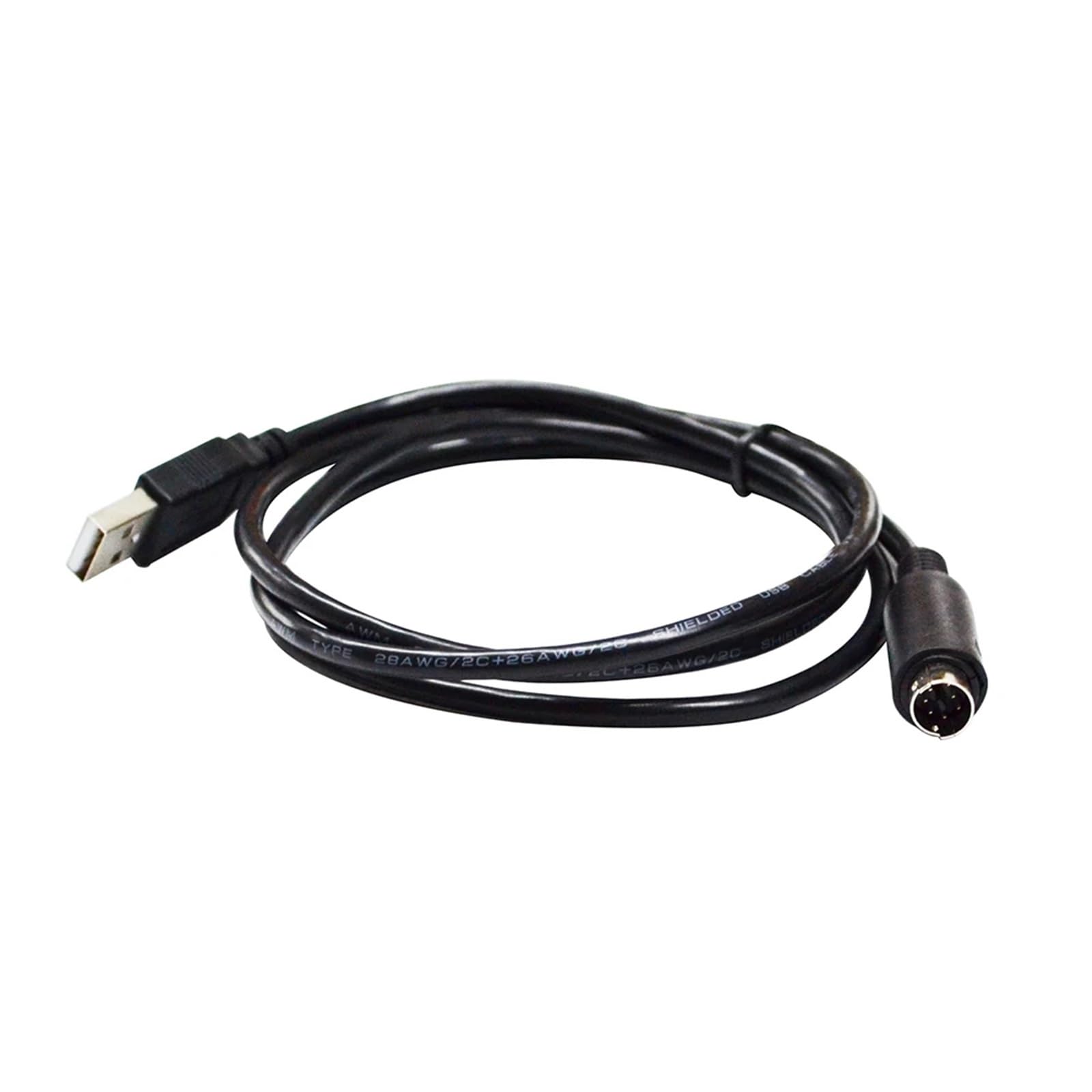 Adattatore da USB A 2.0 A Mini DIN 7 Pin Maschio I/O Tastiera Midi Cavo Estensione Dati PC(5m)