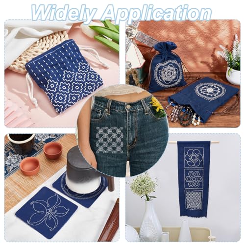 FREEBLOSS Embroidery Stencils 5.5x5.5 Inch Sashiko Geometric Patterns for Quilting and Hand Embroidery Acrylic - Image 4
