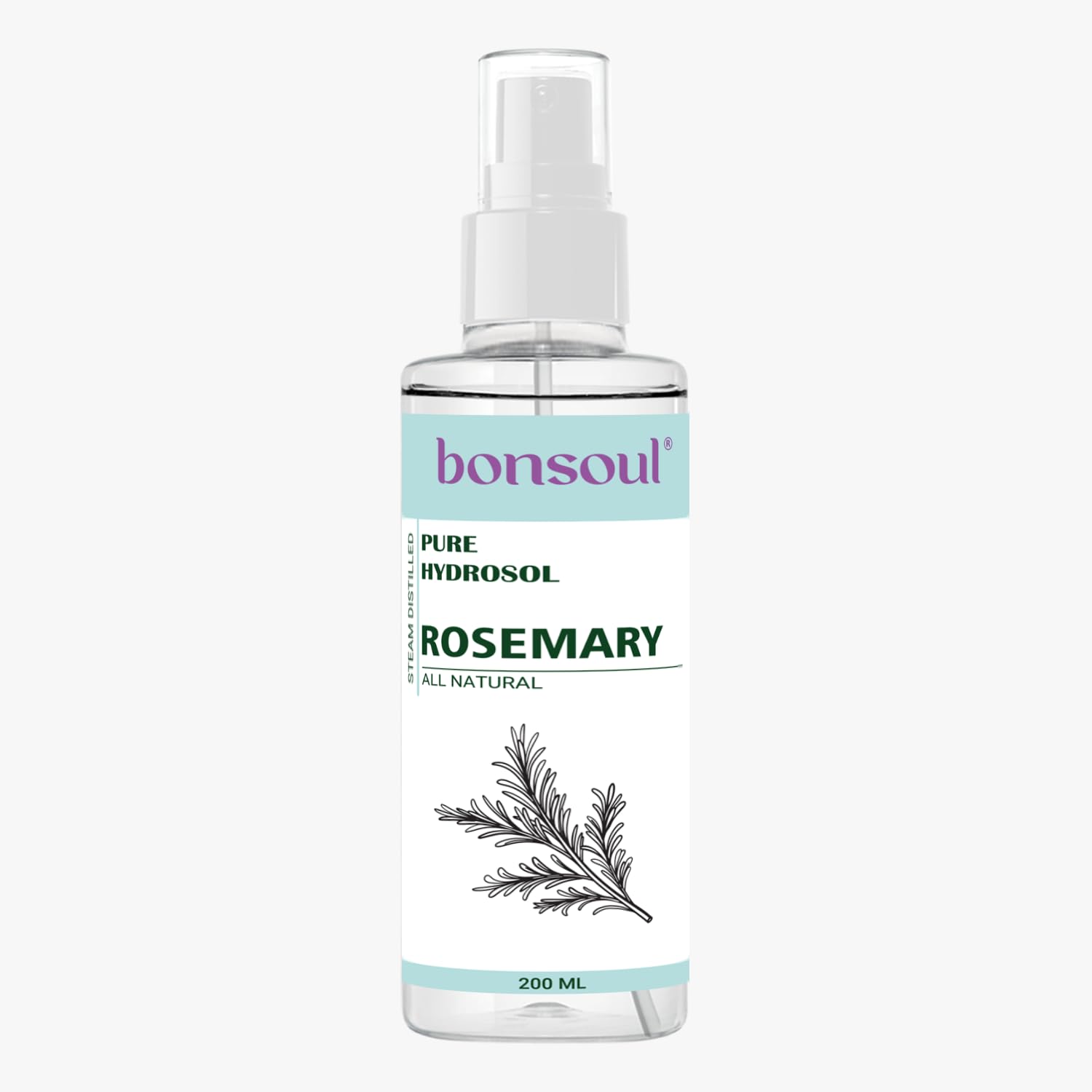 BONSOUL 100% Pure & Natural Rosemary Hydrosol, Steam Distilled from Fresh Rosemary Leaves, Preservative Free (200ML)-image-32