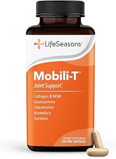 LifeSeasons Mobili-T - Joint Support Supplement - Reduces Aches & Discomforts - Increase Range of Motion - Rebuild Tissue & Cartilage - MSM Chondroitin Collagen Glucosamine & Turmeric - 120 Capsules
