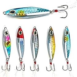 Señuelos De Pesca Deportiva Sougayilang Jigs Señuelos de Pesca Cucharas de Metal de hundimiento Micro Jigging Bait