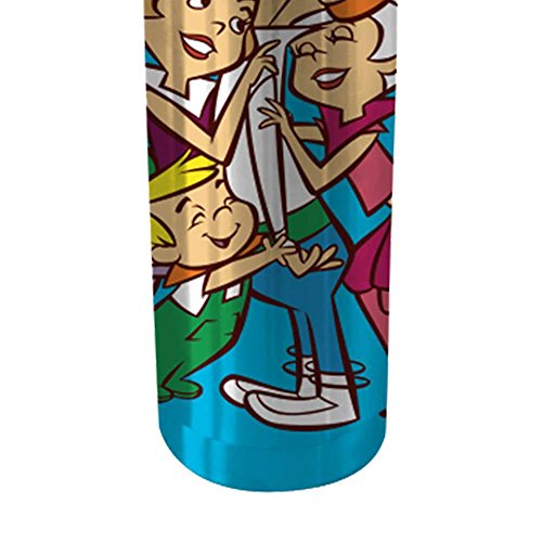 Garrafa Térmica Hanna Barbera The Jetsons Caring Family Fundo Azul em Aço Inox - Urban - 25,5x6,8 cm