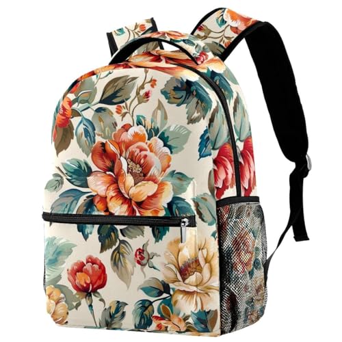 Sac à dos de voyage multicolore avec porte-bouteille pour garçons et filles
