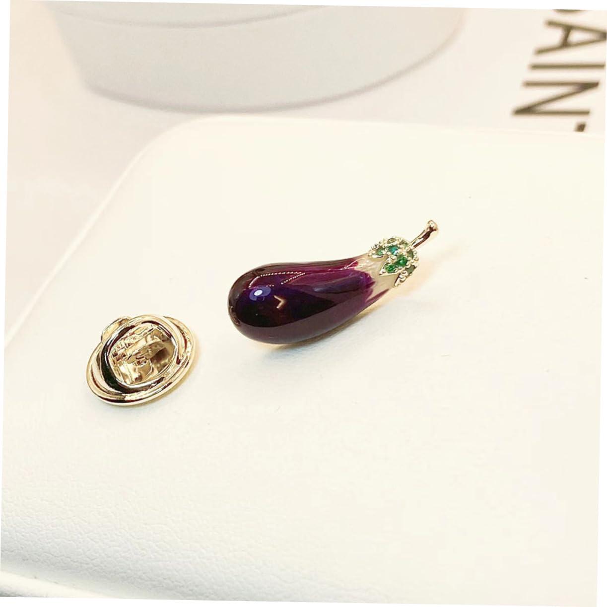 LIFKOME spilla di melanzane anello sciarpa spilla gioielli cheongsam fascino del cappello spille a scialle distintivo per le donne gioielli da ballo per le donne rame Violet