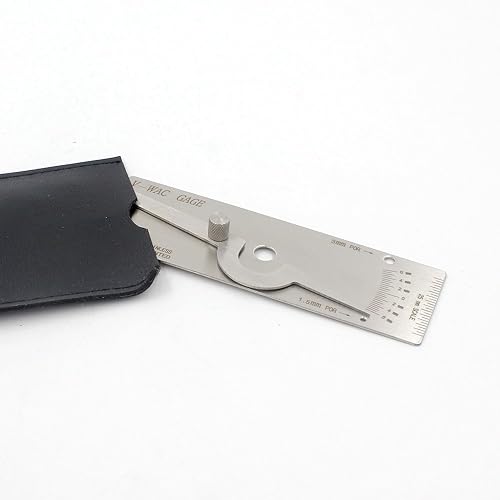 Vista 7 de Soldadura V-Wac Gage METRIC MÉTRIC Biting Edge Undercut Inspección de soldadura Herramienta de medida de calibre