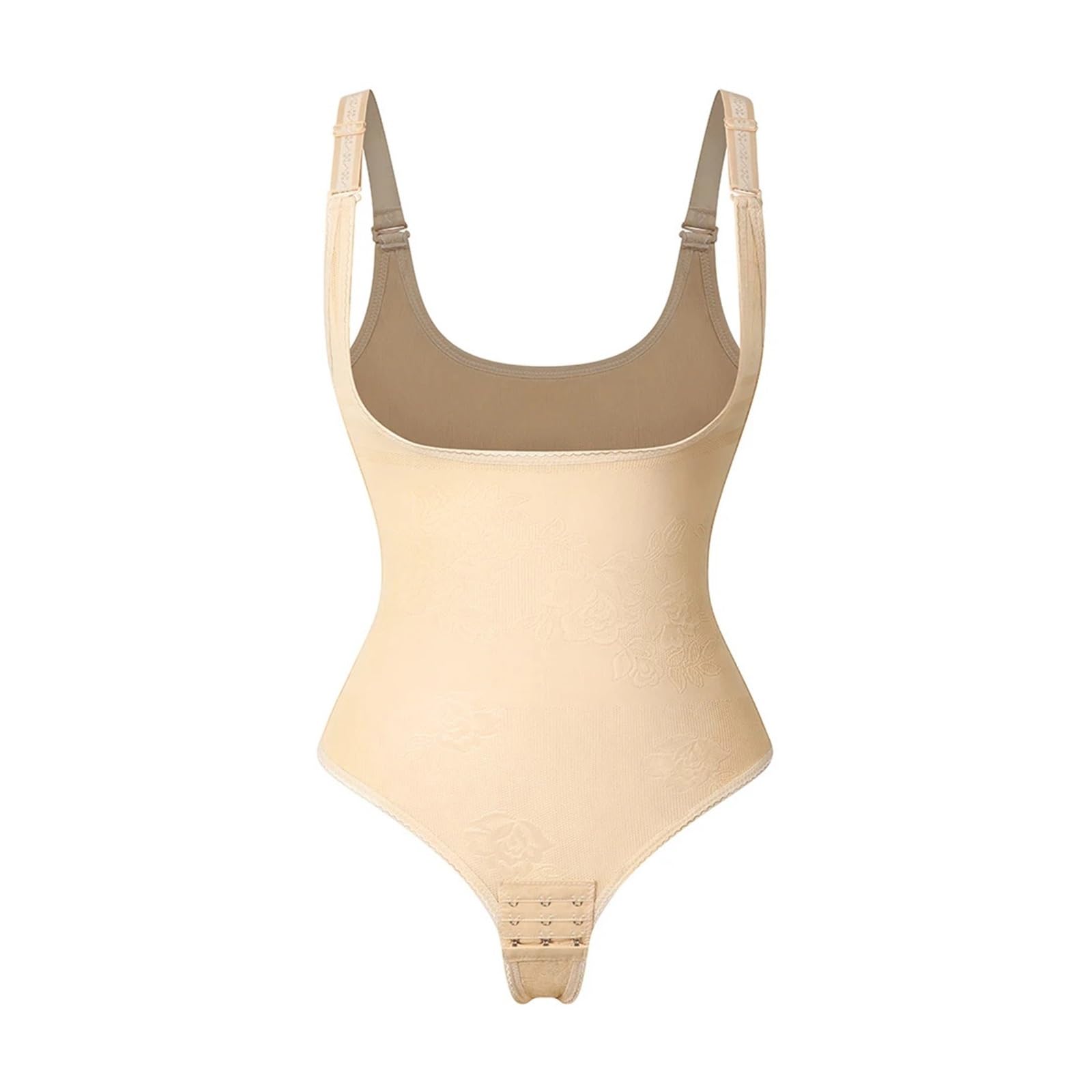 ZPFDSG Women's Shapewear Women Shapewear Bodysuit Seamless Tummy Control Shapewear Waist Trainer Thong Body Shaper Slimming Underwear(A Thong Style Nude,S)
