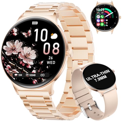 BENYAR SMART Smartwatch Damen, 1.43' AMOLED Ultradünn Smartwatch mit...