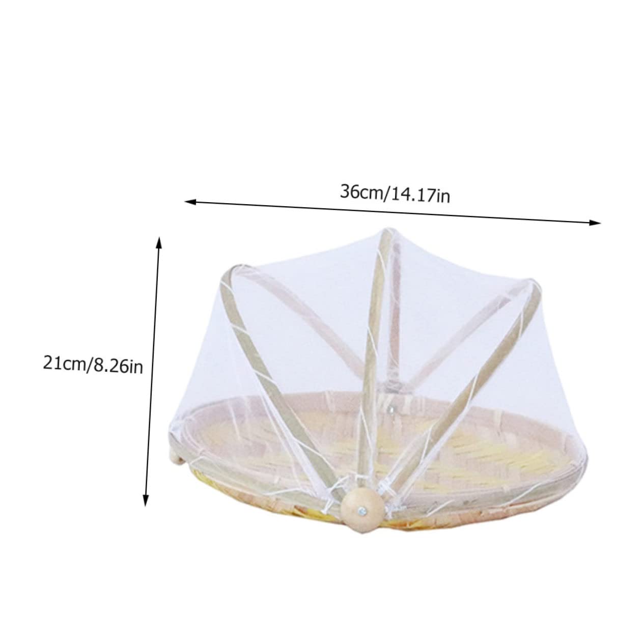 GLEAVI Woven Storage Basket with Cover Kitchen Organizer for Food Dustproof Tray for Fruits Vegetables and Bread Natural Decorative Woven Tray for Home