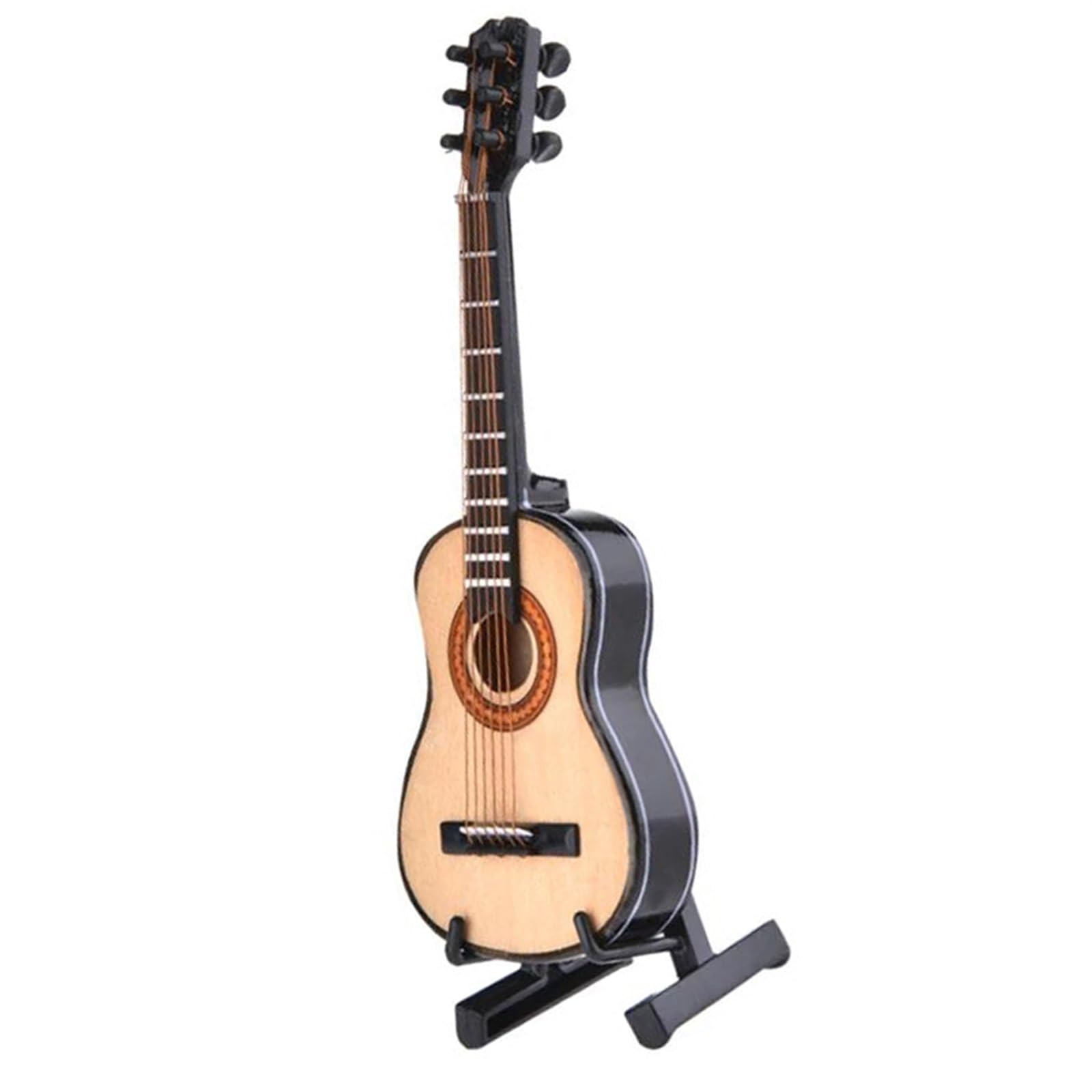 Modèle Guitare Miniature En Bois Tilleul - Décoration étagère Avec Support Réglable, Artisanat Détaillé, Cadeau Musicien