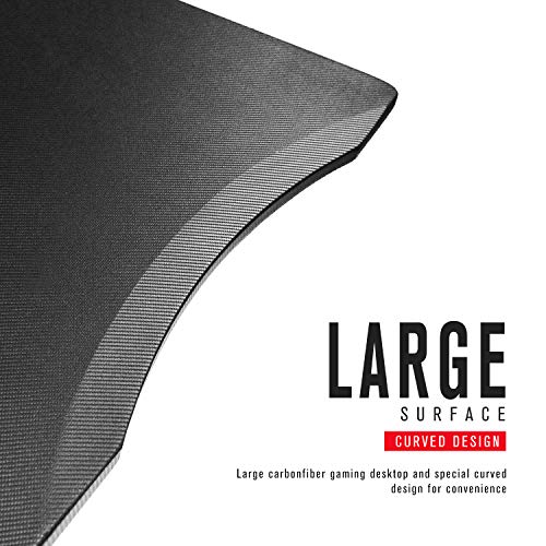 GTRACING Gaming Desk Computer Office Pc Gamer Table Racing Style Professional Game Station Z Shaped with Gaming Controller and Cup Holder, Black