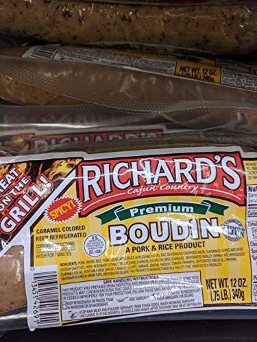 Richard'sSpicy Boudin Sausage 12 Oz (6 Pack)
