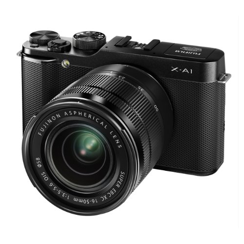 Fujifilm XA1 Appareil photo numérique compact hybride 16,3 Mpix Écran LCD inclinable 3 ' Kit Boîtier Nu + Objectif 16-50mm Noir