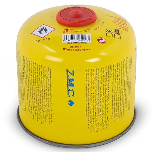 ZMC 1X Gaskartuschen 300g, Schraubkartusche 600ml mit Propan/Butan Gas, EN417 Eurogewinde 7/16, Ventilkartusche Gaskartusche passend für Gaskocher, Gasbrenner, Unkrautbrenner, Camping & Weber Grill