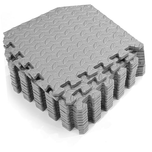 Tapis de sol patchwork en mousse EVA gris 30x30 cm lot de 12