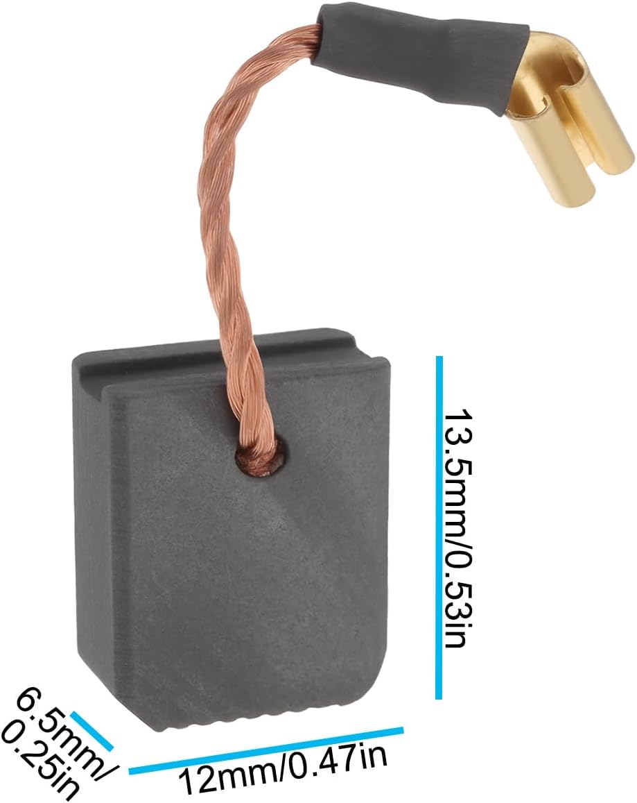 Create idea 2 Pair Angle Grinder Carbon Brushes 6.5x12x13.5mm Compatible with DeWalt DWE4257 DWE4277