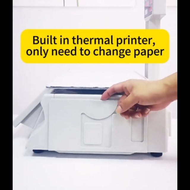 Báscula electrónica con impresora y pantalla doble miniatura 7