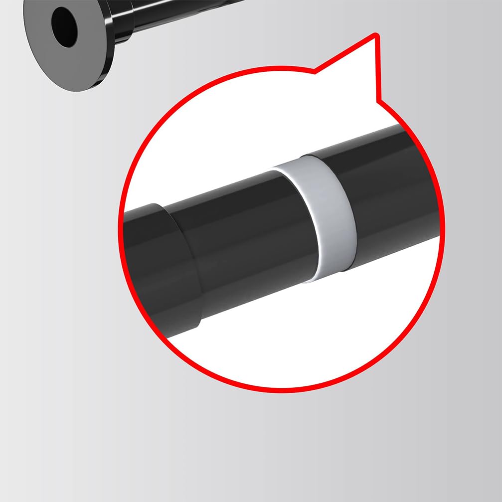 Rod de Rideau de Douche en Forme de L Barre Douche Courbe Réglable en Inoxydable Tige de Douche Extensible Extra Longue pour Salle de Bain(Size:H 50-70cm x 120-165cm,Color:Noir)
