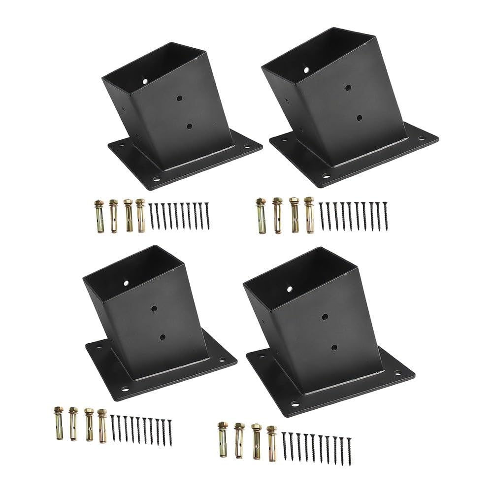 Staffe inclinate per pergola con montaggio a parete con hardware per gazebo da 10,2 x 10,2 cm