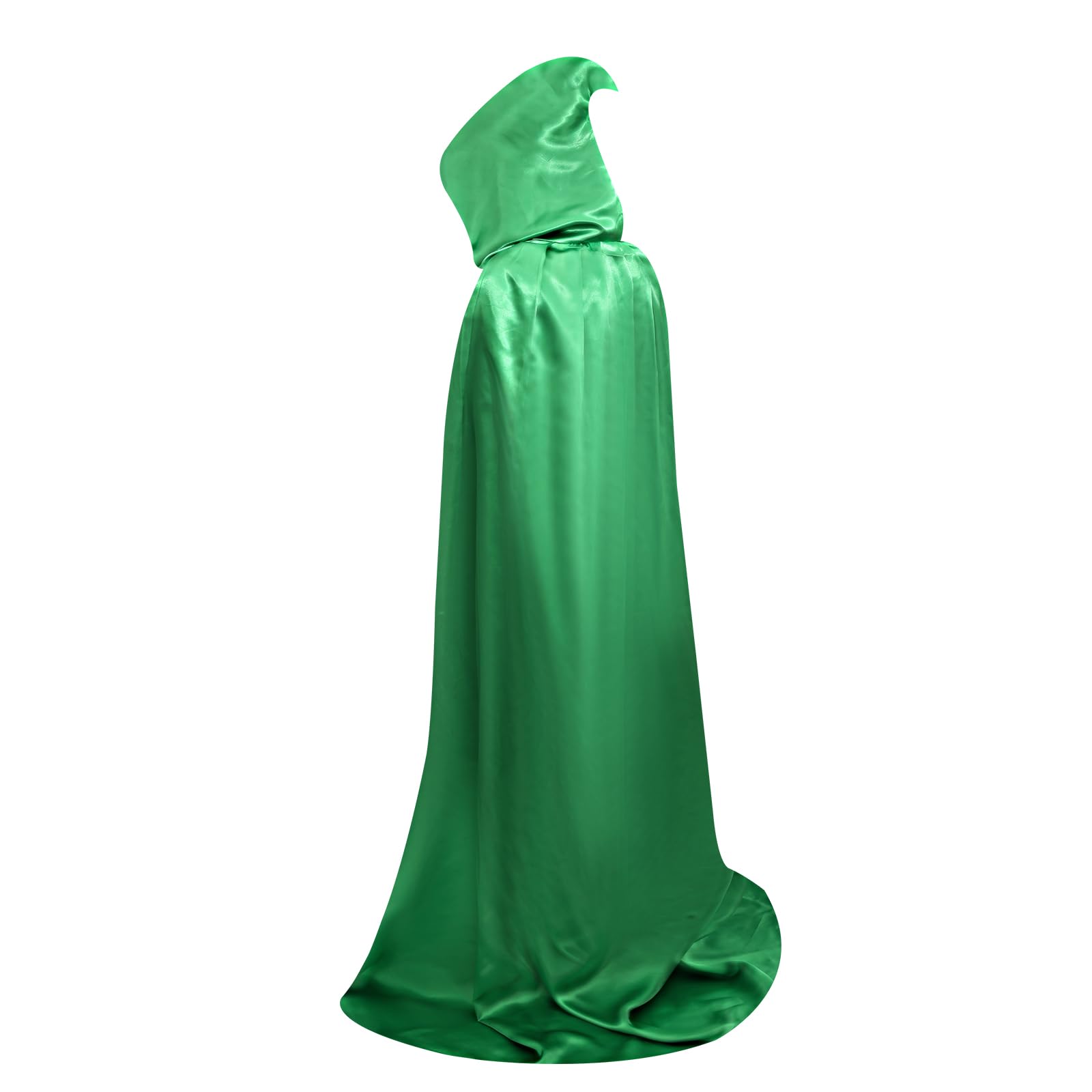Proumhang Płaszcz z Kapturem Długi Satynowa Dla Dorosłych Unisex Adult Fancy Dress Kostium Grim Reaper Vampire Halloween Boże Narodzenie Carnival