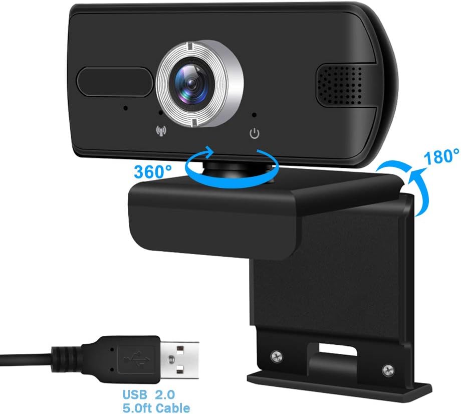 OULUCCI Webcam with Microphone,HD1080P Webcam,Manul Focus,HD USB Computer Camera for Video Calling,Conference,Live Streaming,Online Lessons