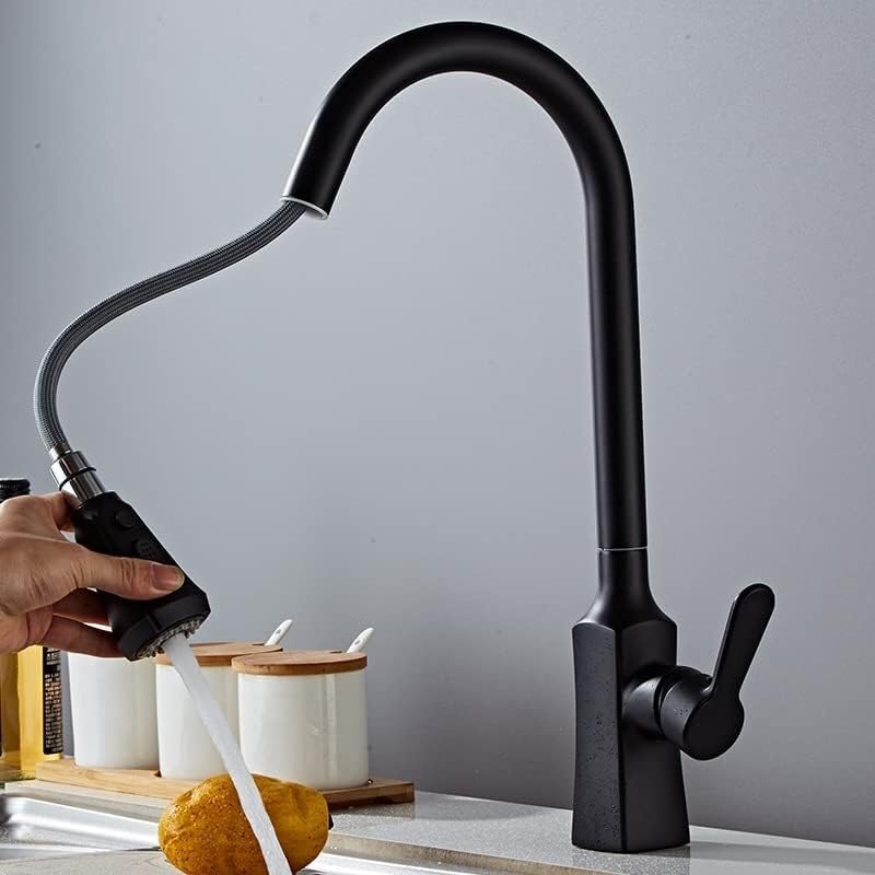 Robinet de cuisine blanc extractille mitigeur eau noir de bar commercial monotrou 8343