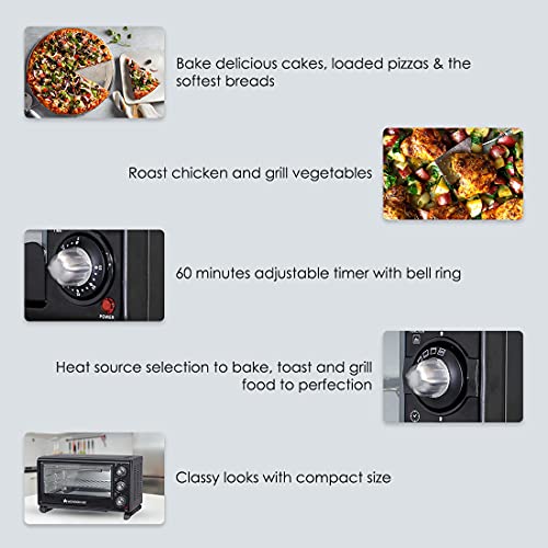 Image of Wonderchef Oven Toaster Griller (OTG) 21 Litres, Auto Power-Off With Bell, Heat Resistant Glass Window, 2 Years Warranty- 1380W