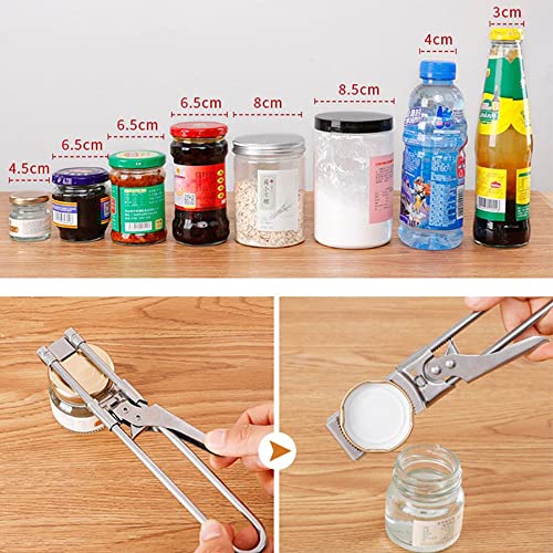 Adjustable Multifunctional Stainless Steel Can Opener, 2023 New Stainless Steel Can Opener Bottle Jar Lid Gripper Household Kitchen Tool, Manual Jar Bottle Opener Kitchen Accessories (1 PC)