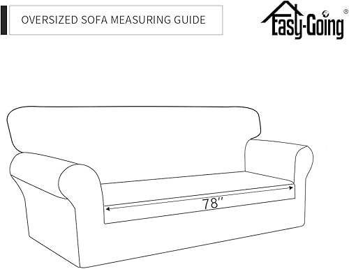 Miniatura 6 de Easy-Going Funda para Sofá Extragrande Cubierta de Sofá Impermeable Cubierta de Sofá Protector de Muebles Fundas para Mascotas Tela Lavable