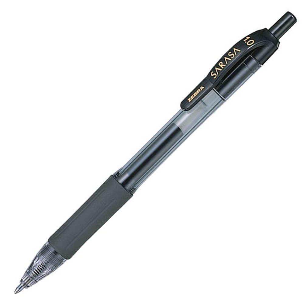 Zebra Sarasa noir 1.0mm JJE3-BK l'authenticité de l'encre gel japonaise haute densité lot de 10 - 7