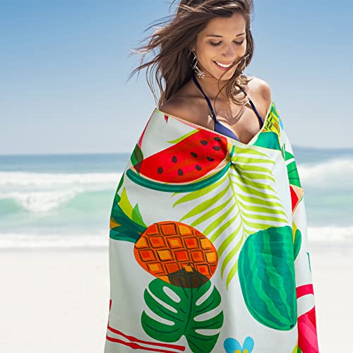 Haull Pool Towel Microfiber Beach Towel Oversized Set Extra Large Pool Bath Towels Soft Absorbent Quick Drying Camping Towel Bulk Beach Accessories For Swimming Beach (75 X 35 Inch, Cute) #TOP4