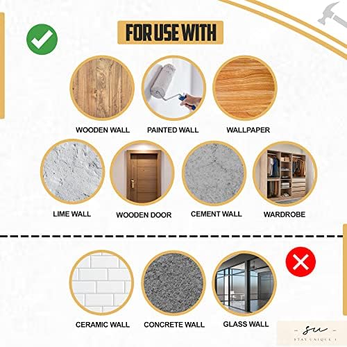 StayUnique1- 101 PCs Picture Hooks Heavy Duty- 30LB Rustproof Picture Hanging Hooks Comes with Nails- Durable & Unbendable Hard Wall Picture Hook