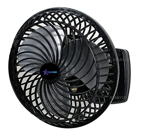Image of Starvin 9 Inch Wall Mounted Fan | High Speed Cooling Fan with Wide Air Throw | Powerful Air Delivery, Adjustable Tilt, Low Noise for Home, Kitchen, Shop & Restaurant | Black