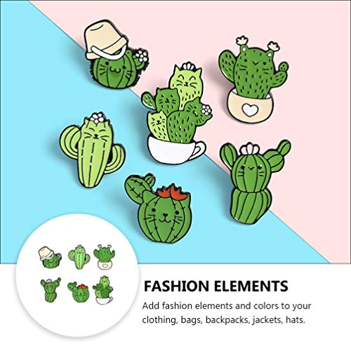 Brooch Cactus Cat Set 6PCS d'insignes fantaisie pour customisation