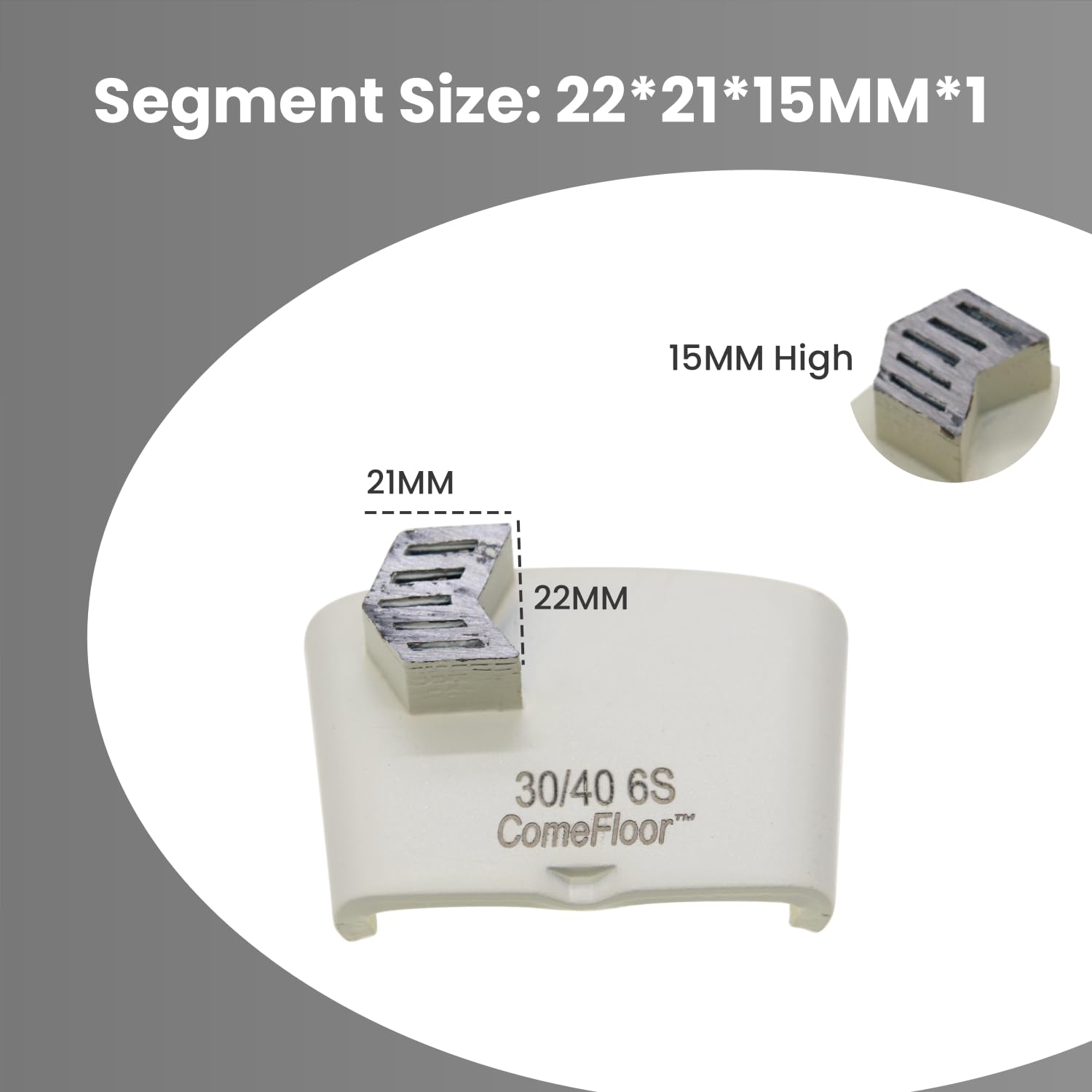 Super Sharp Concrete Floor Grinding Disc, Compatible with HTC Grinders, 30/40 Grit SSSSSS Metal Bond Diamond for Super Hard Floor Preparation, 3PCS