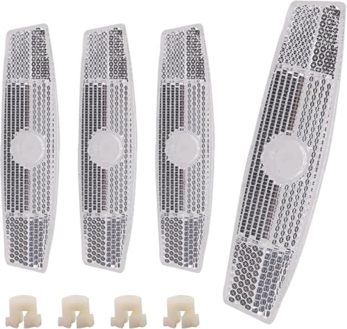 4Pcs WhiteBikeWheel Reflector Bike Spoke Reflector Bike SafetyWarning ReflectorRoadBikeTire Reflector,Bike Wheel Reflector Night Safety Riding Reflector,WhiteBikeReflector BikeWheel Reflector