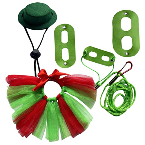 Garneck 1 Set Crawl Pet Harness Reptile Decor Reptile Pet Leash Kit Xmas Themed Lizard Leash Lizard Traction Rope Xmas Gecko Harness Lizard Leash and Harness Reptile Harness Leash Felt