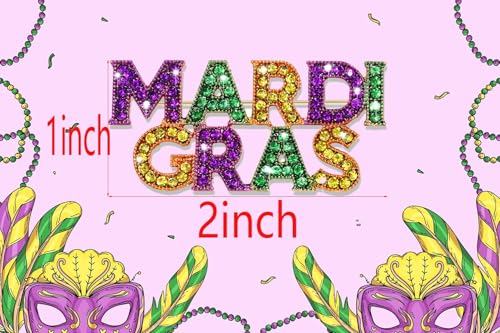 Image of Mardi Gras Brooches Pin for Women Girls Rhinestone Mask Fleur De Lis Brooch Glitter Jester Pins Fat Tuesday Carnial Parade Holiday Brooches Jewelry