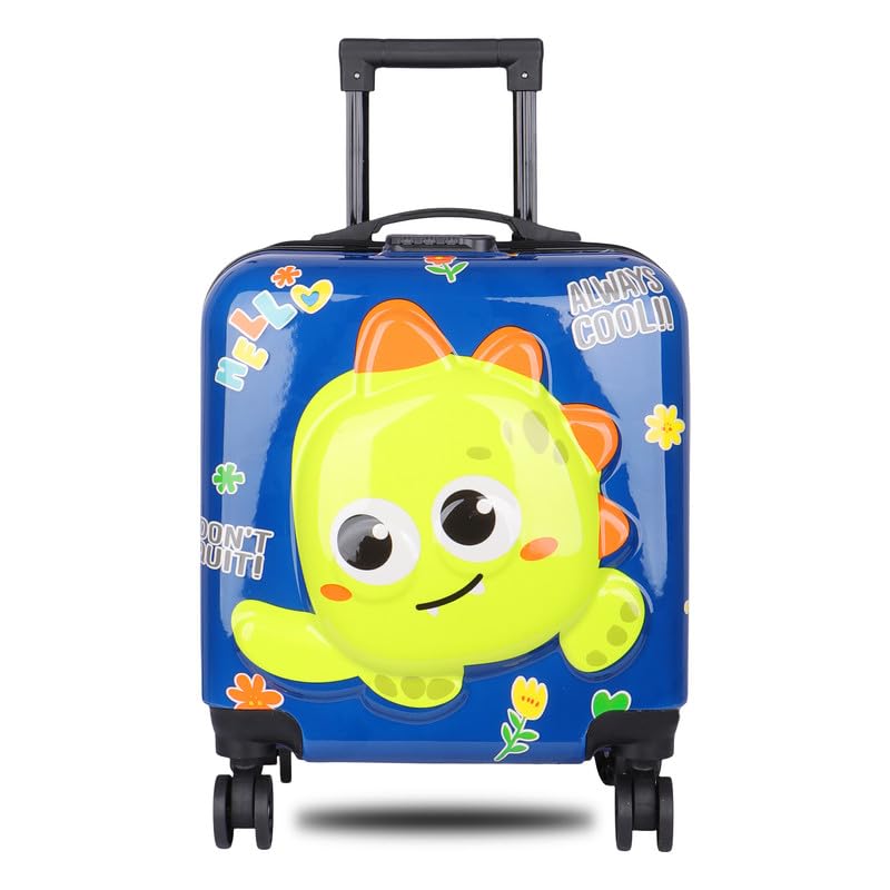 Kids Trolley Bag | Made with Polycarbonate | Durable and Waterproof | Trolley Bag for Kids - Blue-image-1