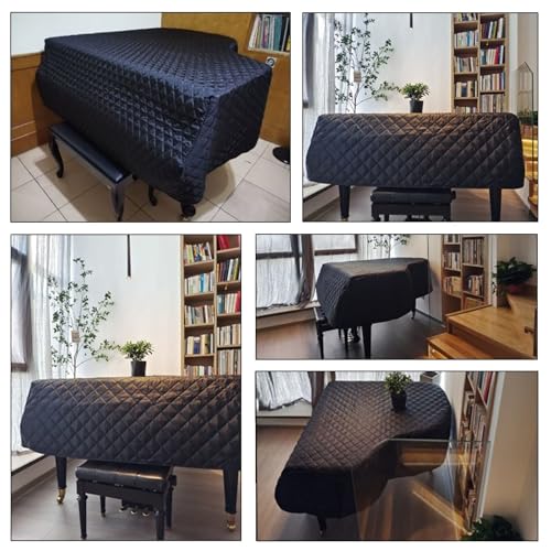 Copertura impermeabile per pianoforte a coda, foderata in cotone, protezione antipolvere e a prova di umidità per pianoforti, resistente ed elegante, per uso domestico e in studio