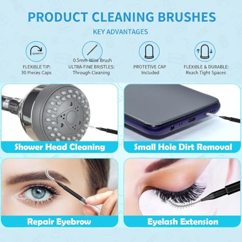 FIMWOLZ 30 Stück Strohhalm Reinigungsbürst Bürste, Reagenzgläser Bürste, Flasche Reinigungsbürsten, Milchschlauchbürste, Schlauchbürste, Strohhalme Bürste, Reiniger für Lücken reinigen (6.7cm)