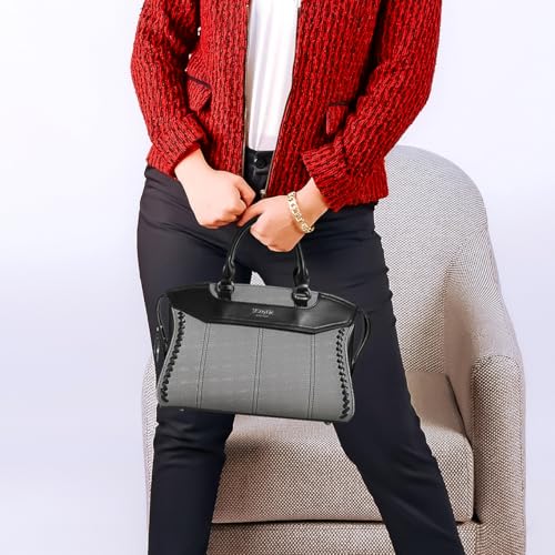 Image of EXOTIC Premium Celeste Tubular Handle Satchel Handbag for Women with Detachable & Adjustable Sling Strap | Spacious Structured Shoulder Bag | Spacious Structured