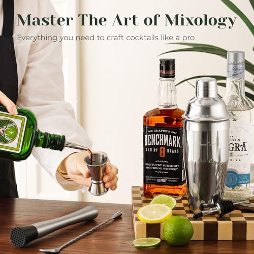 24-Piece Bartender Kit with Ice Cubes