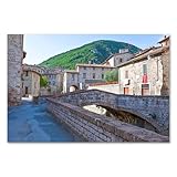 Postereck - 2362 - Italie, Pont Ancien Bâtiment Bâtiment Toscane - Affiche Murale Photo Poster Photos Peintures Murales - Affiche - 3:2-91,0cm x 61,0cm