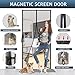YRH Magnetic Fly Screen Door with Stay Open Buckles - Door Curtains Heavy Duty Self-Sealing Mesh,Powerful Magnets (Fit for Door Size:36x82 Inch,Screen Itself Size:38x83 Inch, Black)