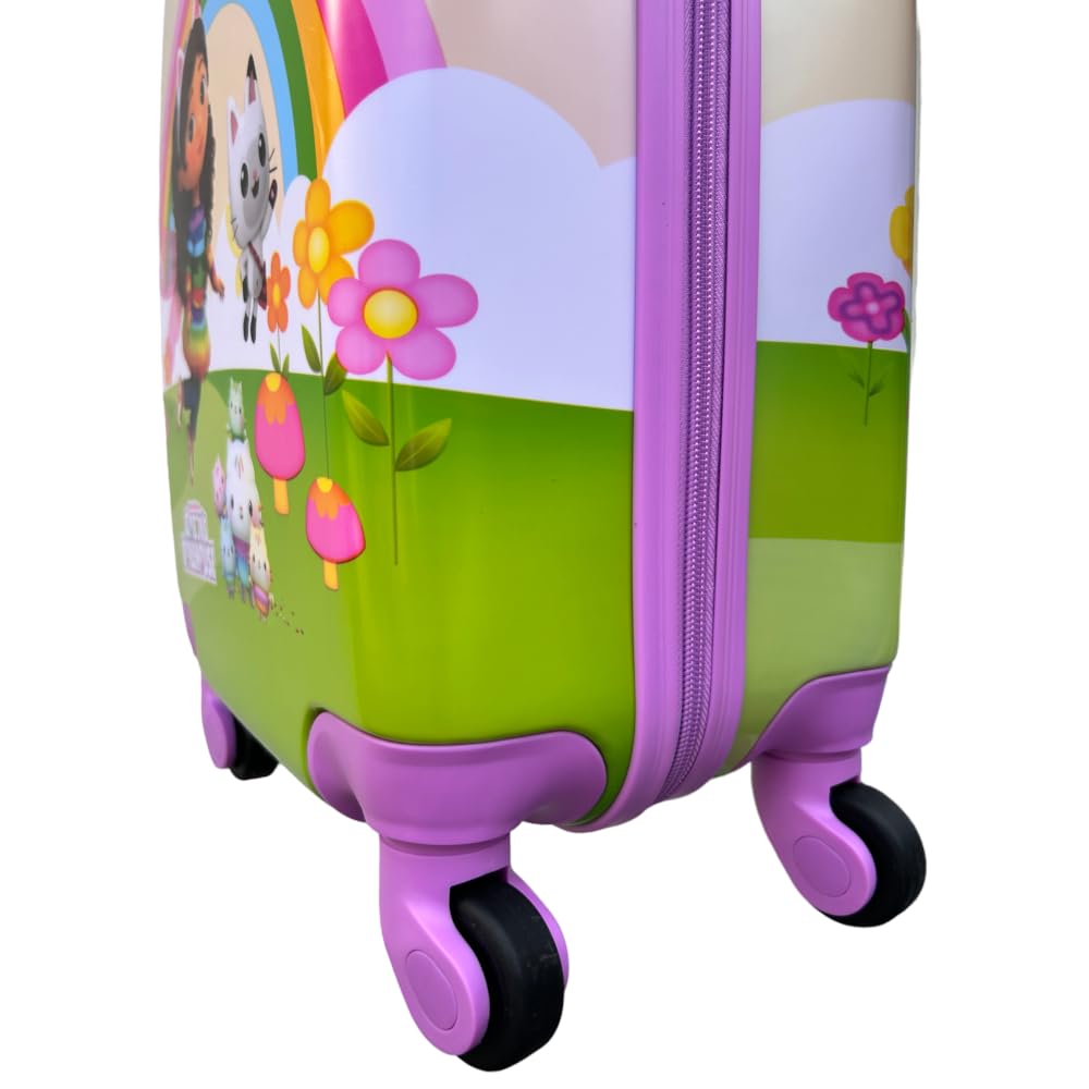 CARTOON Trolley da viaggio in ABS Gabby's Dollhouse per bambini valigia 50 x 33 x 20 cm con quattro ruote e manico allungabile