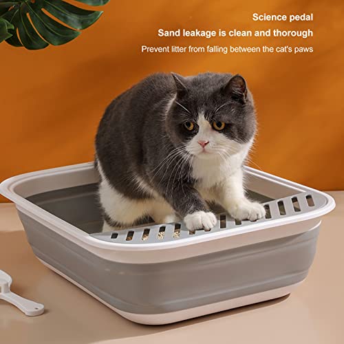 Areia para Gatos de Topo Aberto, Bandeja de Areia Limpa para Gatinhos Ao Ar Livre Bandeja de Areia p