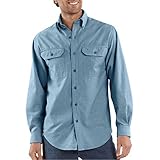 Carhartt Men's Long-Sleeve Lightweight Chambray Button-Front Relaxed-Fit Shirt S202